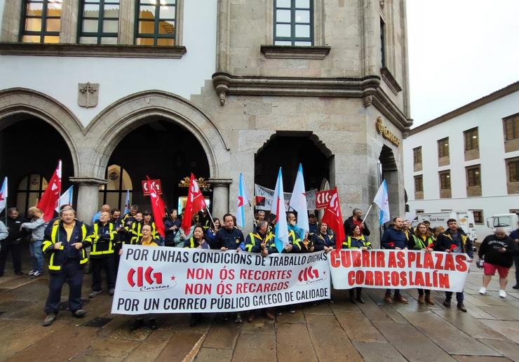 Protesta de trabajadore de Correos. CIG / Europa Press