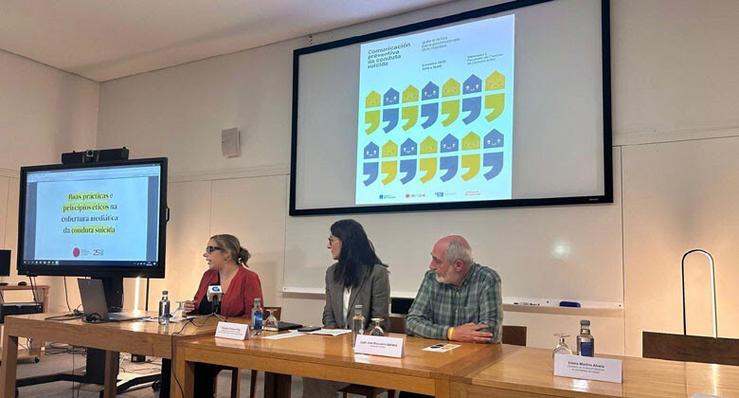O Colexio Profesional de Xornalistas de Galicia presenta unhas recomendacións para informar sobre a conduta suicida. COLEXIO PROFESIONAL DE XORNALISTAS DE GALICIA 