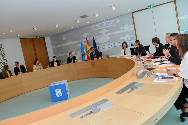 Reunión do Consello da Xunta presidida polo conselleiro de Presidencia, Diego Calvo.. XUNTA 