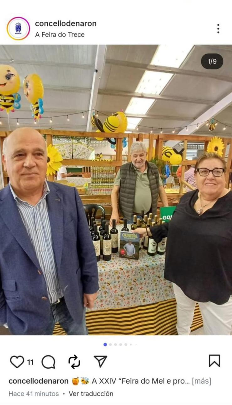 Foto dos concelleiros de Terra Galega con Laureano Oubiña.. PSOE DE NARÓN 