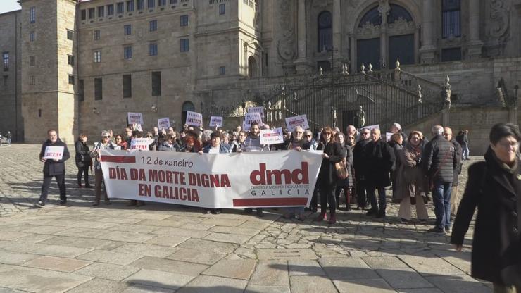 Manifestación a prol do Día da Morte Digna en Santiago / remitida