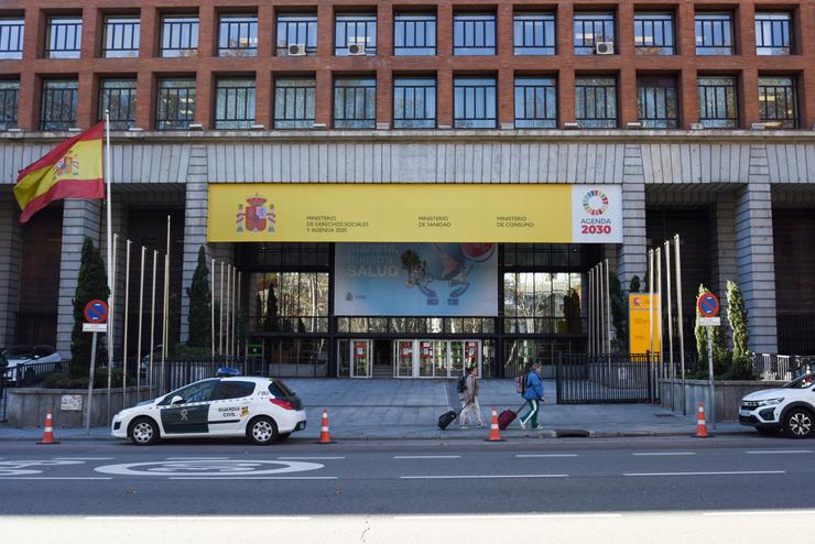 Fachada da sede do Ministerio de Sanidade, a 5 de xaneiro de 2024, en Madrid / Gustavo Valiente - Arquivo