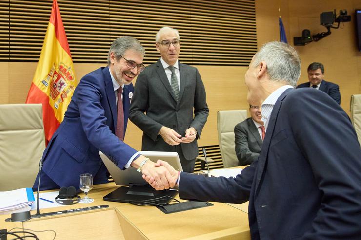 O secretario de Estado da Unión Europea, Fernando Sampedro, durante a súa comparecencia na Comisión Mixta para a Unión Europea, na Sala Pri do Congreso dos Deputados / jesús Hellín