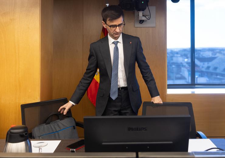 O presidente da Corporación RTVE, José Pablo López, comparece ante a Comisión Mixta de Control Parlamentario da Corporación RTVE e as súas Sociedades, no Congreso dos Deputados, a 30 de xaneiro de 2025, en Madrid (España). López comparece para exp. Eduardo Parra - Europa Press / Europa Press