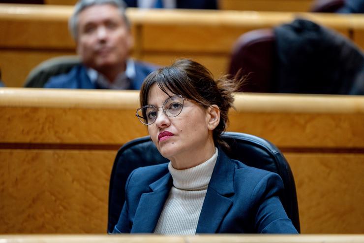 A ministra de Mocidade e Infancia, Sira Rego, durante unha sesión de control ao Goberno no Senado.. Ricardo Rubio - Europa Press / Europa Press