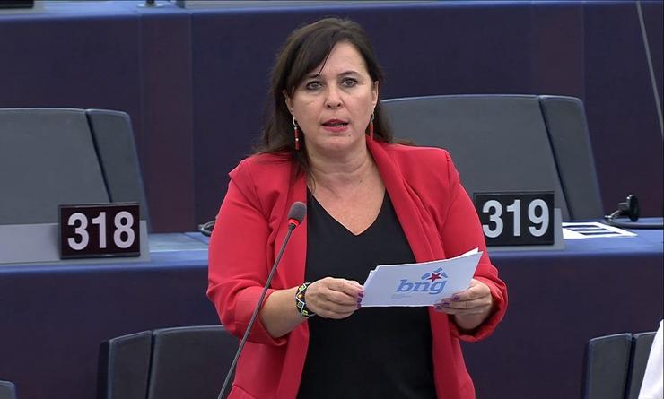 A eurodeputada Ana Miranda no Parlamento europeo. BNG / Europa Press