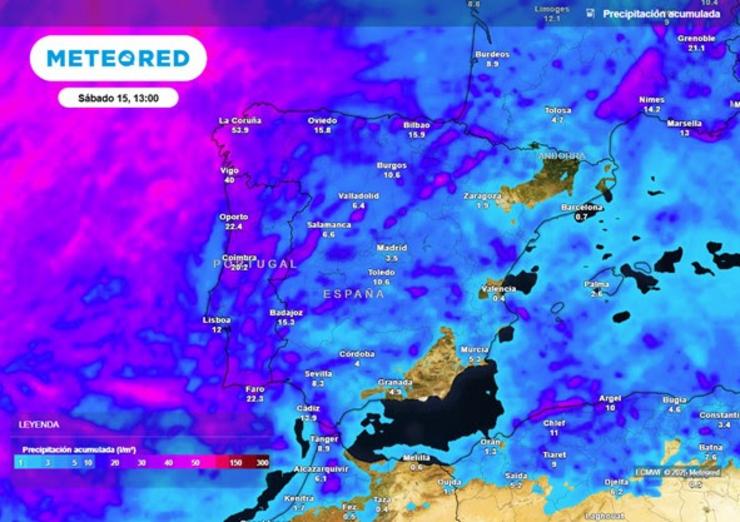 Unha nova borrasca con frío, chuvia e neve chegará a Galicia esta fin de semana / Meteored