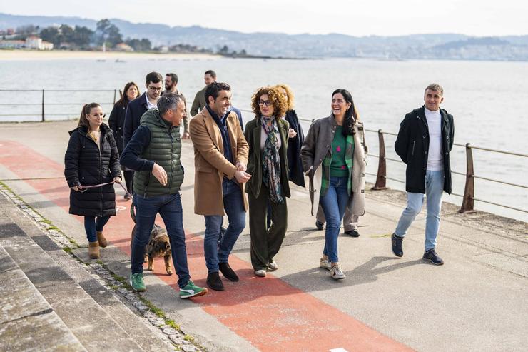 Visita da secretaria xeral do PPdeG, Paula Prado, e do presidente provincial do PP de Pontevedra, Luís López, a Cangas do Morrazo, a 17 de febreiro de 2025 / ÍÑIGO ROLÁN