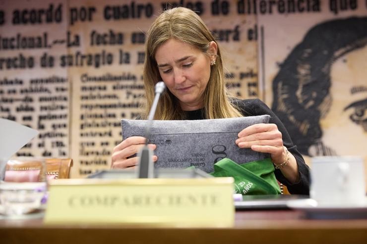 A vicepresidenta terceira e ministra para a Transición Ecolóxica e o Reto Demográfico, Sara Aagesen Muñoz, durante a súa comparecencia ante a Comisión de Transición Ecolóxica, no Senado, a 6 de febreiro de 2025, en Madrid (España). Aagesen comparece par. Jesús Hellín - Europa Press / Europa Press