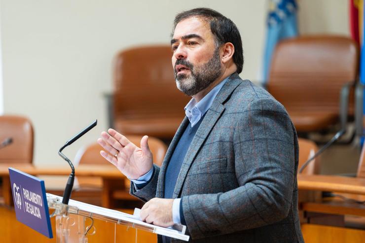 O Portavoz Do Ppdeg No Parlamento Galego, Alberto Pazos Couñago, En Rolda de prensa. PPDEG / Europa Press
