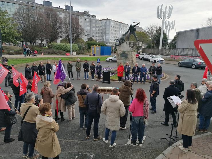 Acto de recordo a Amador Rei e Daniel Niebla en Ferrol, no Día da Clase Obreira Traballadora / Europa Press