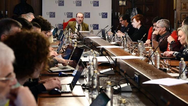 Reunión do Consello de Goberno da USC, a 11 de marzo de 2025.. SANTI ALVITE / Europa Press