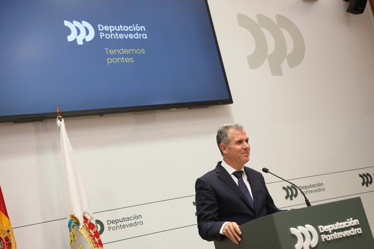Rolda de prensa do vicepresidente da Deputación de Pontevedra, Rafa Domínguez.. DEPUTACIÓN DE PONTEVEDRA