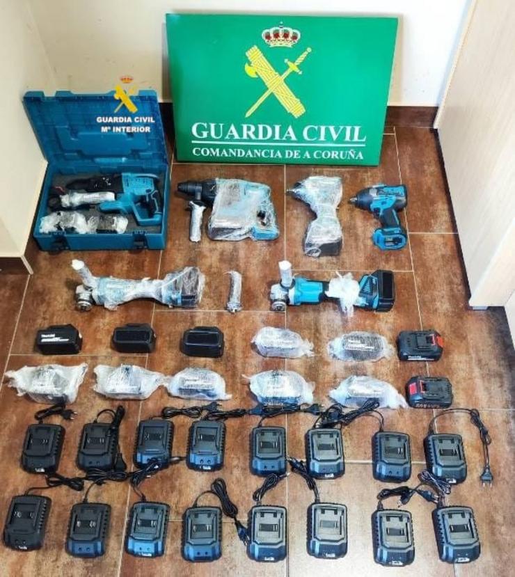 Ferramentas intervidas. GARDA CIVIL DA CORUÑA / Europa Press