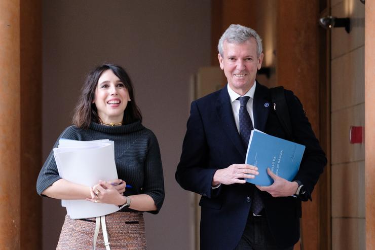 Rueda e Lorenzana, tras o Consello da Xunta.. DAVID CABEZÓN @ XUNTA / Europa Press