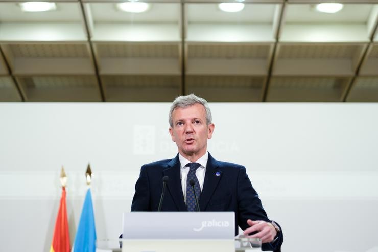 Rueda, na comparecencia ante os medios posterior ao Consello da Xunta.. Xunta de Galicia / Europa Press