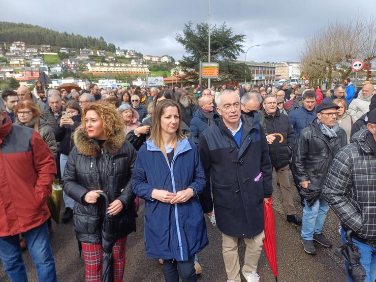 A secretaria de organización do PSdeG, Lara Méndez, na manifestación en defensa da sanidade pública en Viveiro / PSdeG