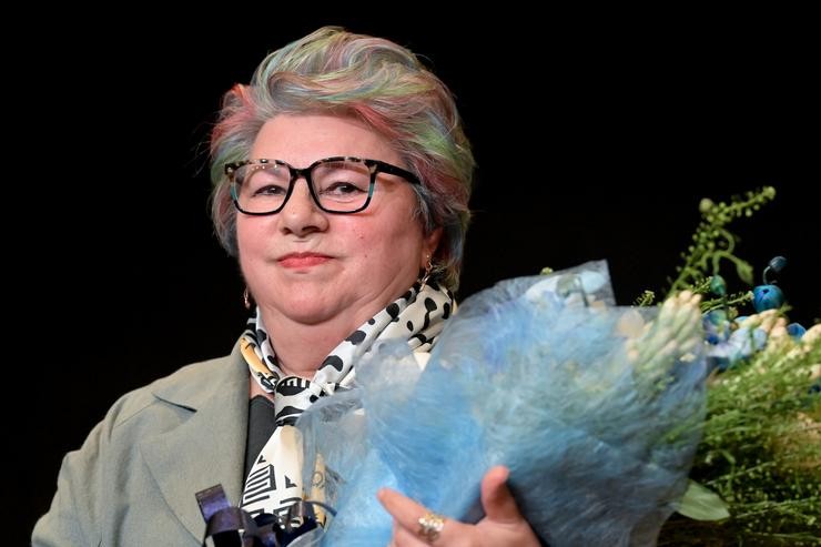 Dolores Vázquez no acto de entrega do XVII premio Úrsula Meléndez de Texeda en Betanzos / Moncho Fuentes