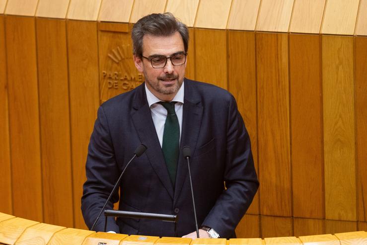 O conselleiro de Presidencia, Xustiza e Deportes comparece na Cámara.. XUNTA DE GALICIA