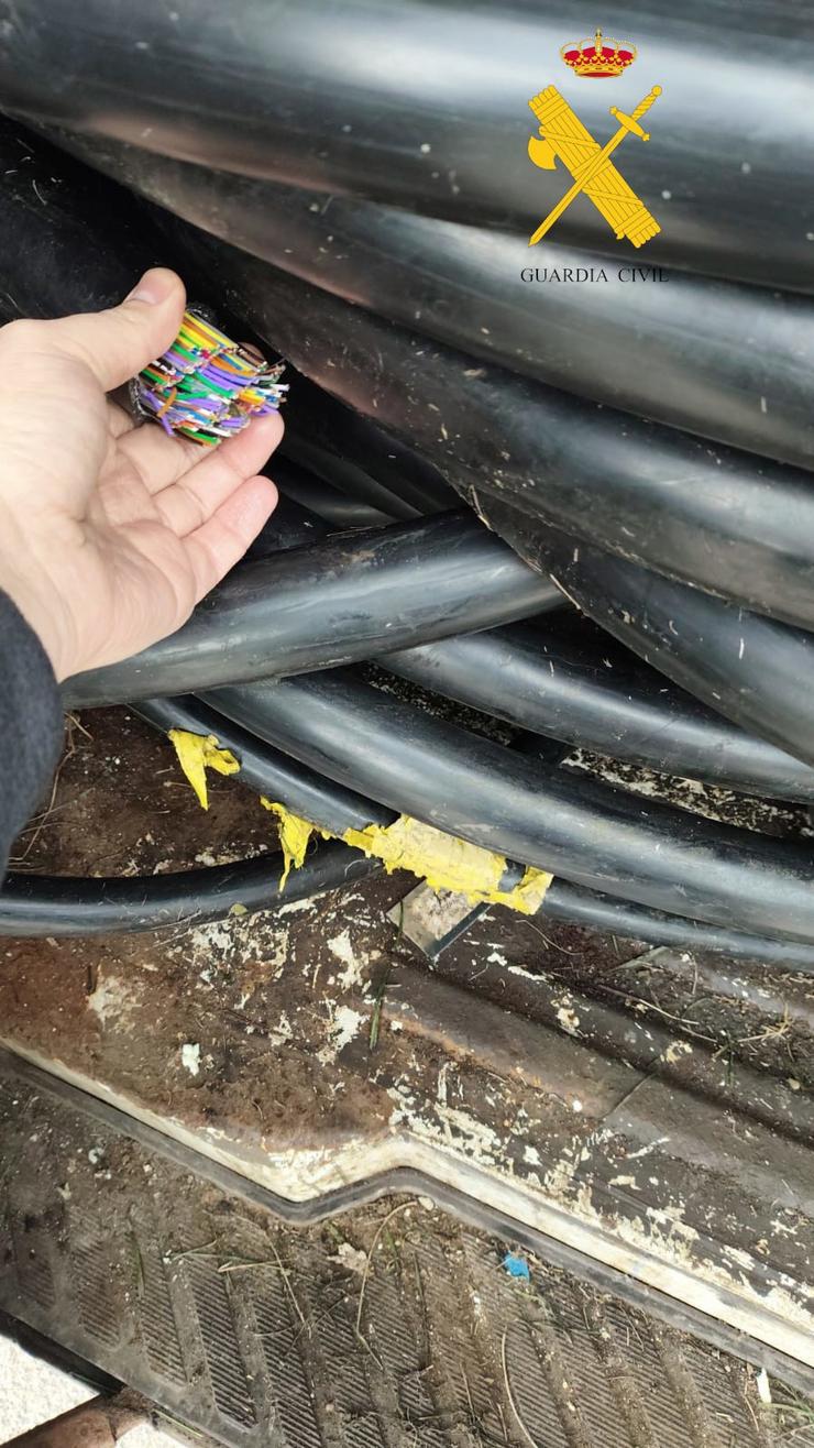 Imaxe do cable roubado / GARDA CIVIL