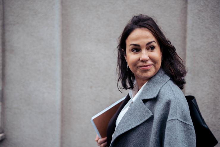 A expresidenta de ADIF, Isabel Pardo de Vera, á súa chegada a declarar ao Tribunal Supremo polo caso Koldo, a 5 de marzo de 2025, en Madrid / Gabriel Luengas - Arquivo