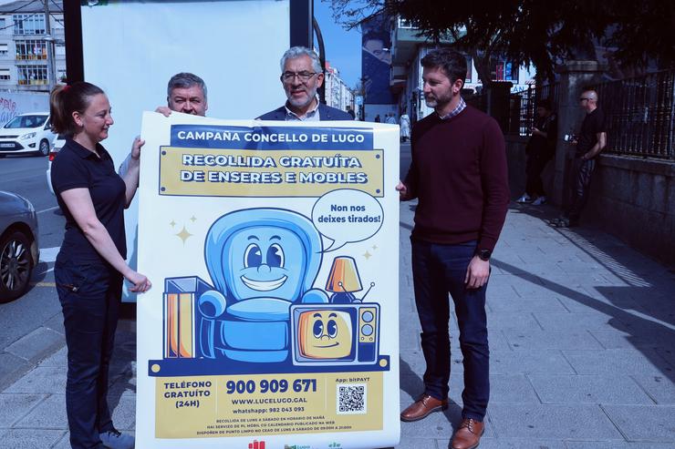 O alcalde de Lugo, Miguel Fernández, anuncia unha campaña de reciclaxe. CONCELLO LUGO / Europa Press