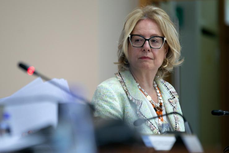 A directora xeral de Planificación e Reforma Sanitaria, Sofía López Linares, na comisión 3ª do Parlamento galego / XUNTA