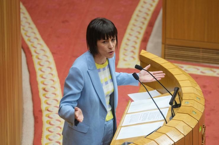 A portavoz nacional do BNG, Ana Pontón, intervén durante o debate sobre o Estado da Autonomía, a 23 de abril de 2025, en Santiago de Compostela, A Coruña, Galicia.. César Martínez - Europa Press