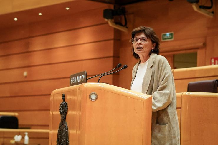 A senadora do BNG, Carme dá Silva durante un acto este xoves. BNG / Europa Press