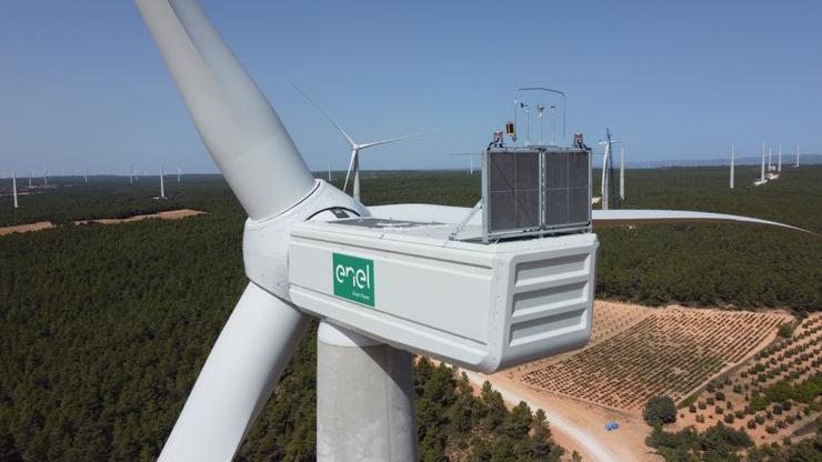 Vista aérea da planta eólica de Campillo (Guadalaxara) / ENEL GREEN POWER ESPAÑA - Arquivo