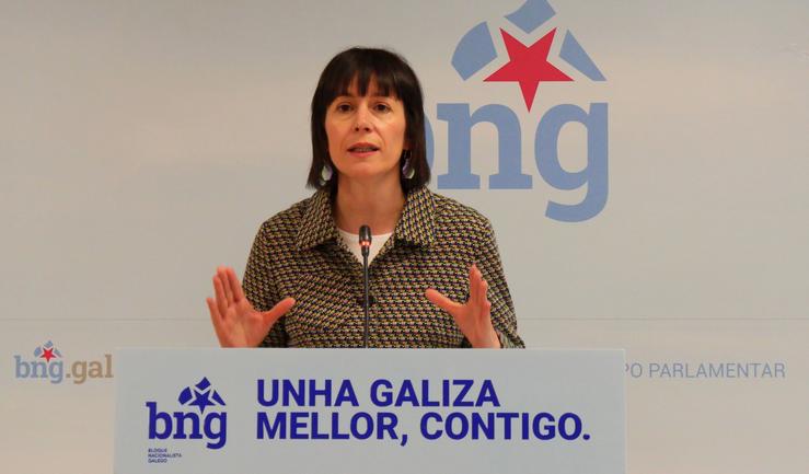 A portavoz nacional do BNG, Ana Pontón, en rolda de prensa / BNG