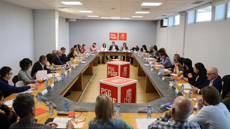 Executiva Nacional do PSdeG, dirixida por José Ramón Gómez Besteiro.. PSDEG / Europa Press