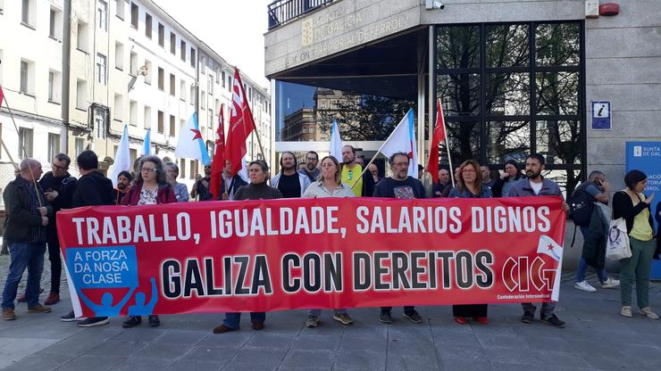 Concentración de delegados e delegadas da CIG. CIG / Europa Press