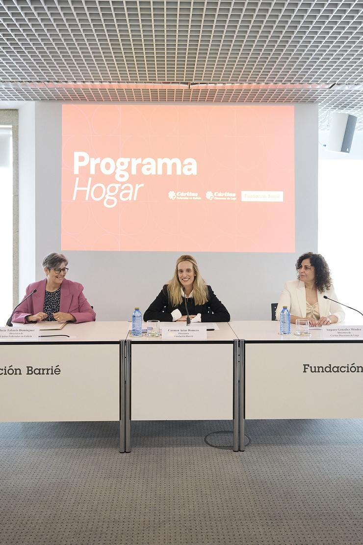 Presentación dun convenio entre a Fundación Barrié e Cáritas 
