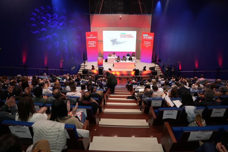 Inauguración do Congreso de CC.OO., a 15 de maio 