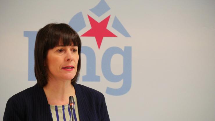A portavoz nacional do BNG, Ana Pontón, en rolda de prensa 