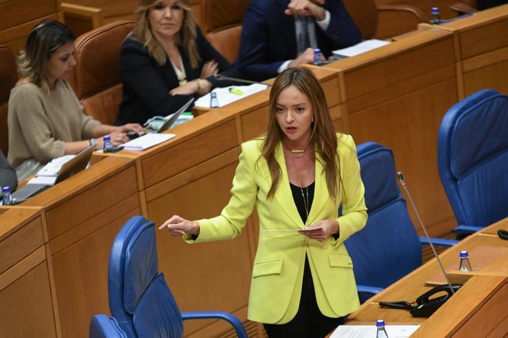 A conselleira de Política Social, Fabiola García, no Parlamento. XUNTA 