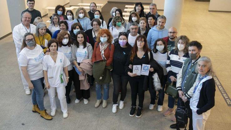 Protestas da Plataforma SOS Sanidade Pública Ourense polo peche encuberto da Unidade Post-COVID da Área Sanitaria de Ourense, Verín e O Barco de Valdeorras 