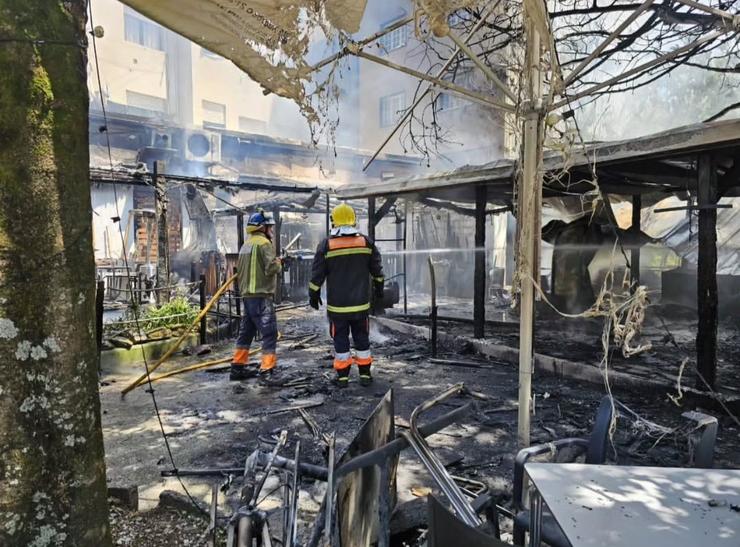 Incendio nun bar de Caldas / Concello de Cuntis