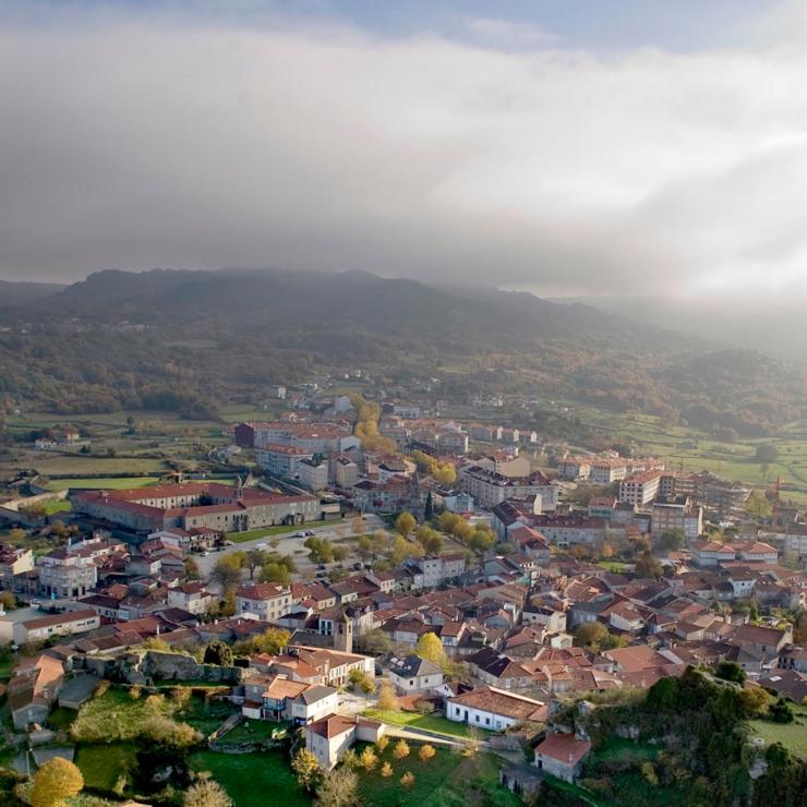 Foto aérea de Allariz. Foto: Comunicación Concello de Allariz.