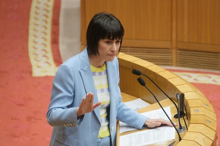 A portavoz nacional do BNG, Ana Pontón, intervén durante o debate sobre o Estado da Autonomía 