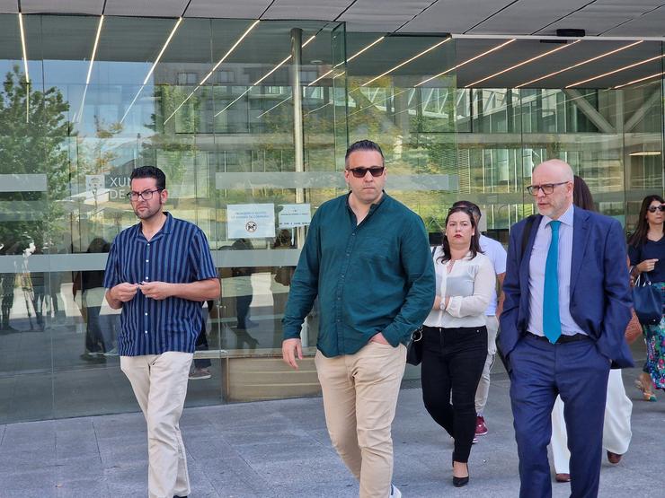 O presidente da comisión de festas de Matamá á saída dos xulgados.. PEDRO DAVILA-EUROPA PRESS / Europa Press