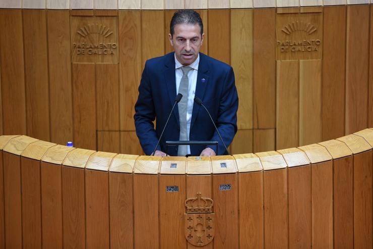 O conselleiro do Mar, Alfonso Villares, no Parlamento. XUNTA 