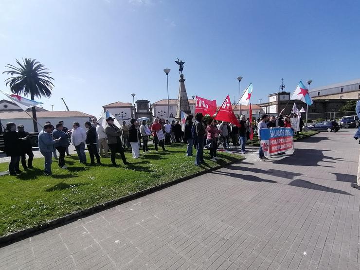 Concentración de persoal civil do Arsenal de Ferrol para pedir condicións laborais dignas ao Ministerio de Defensa 
