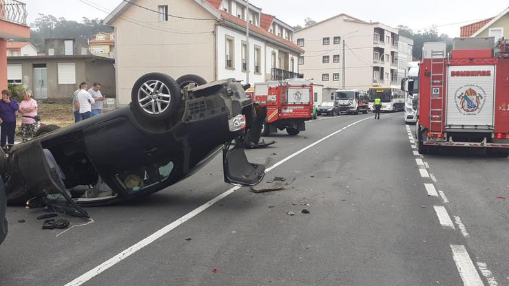 Imaxe do accidente.. CONSORCIO DE BOMBEIROS DA CORUÑA 