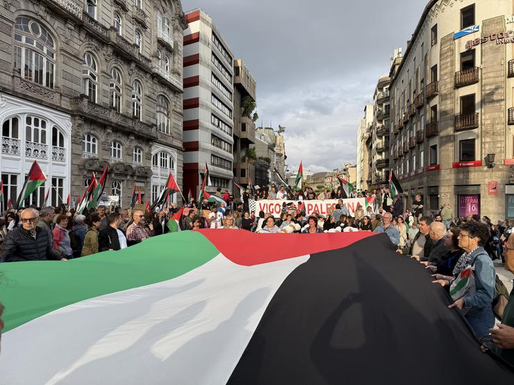 Manifestación en Vigo pedindo a fin do xenocidio en Gaza / remitida