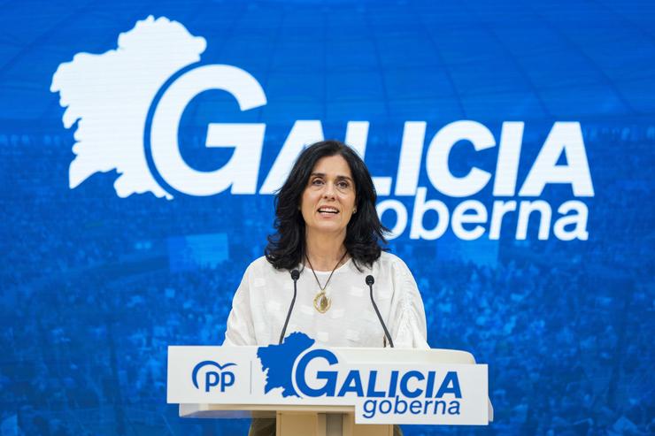 A secretaria xeral do PPdeG, Paula Prado, en rolda de prensa / PPDEG - Arquivo