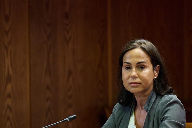 A expresidenta de Adif e ex secretaria de Estado de Transportes, Mobilidade e Axenda Urbana, Isabel Pardo de Vera Posada, durante a súa comparecencia ante a Comisión de Investigación sobre o caso Koldo, no Senado, a 29 de maio de 2025, en Madrid 