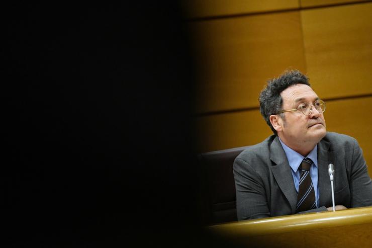 O Fiscal Xeral do Estado, Álvaro García Ortiz, durante a súa comparecencia na Comisión de Xustiza, no Senado, a 18 de febreiro de 2025, en Madrid / Fernando Sánchez - Arquivo