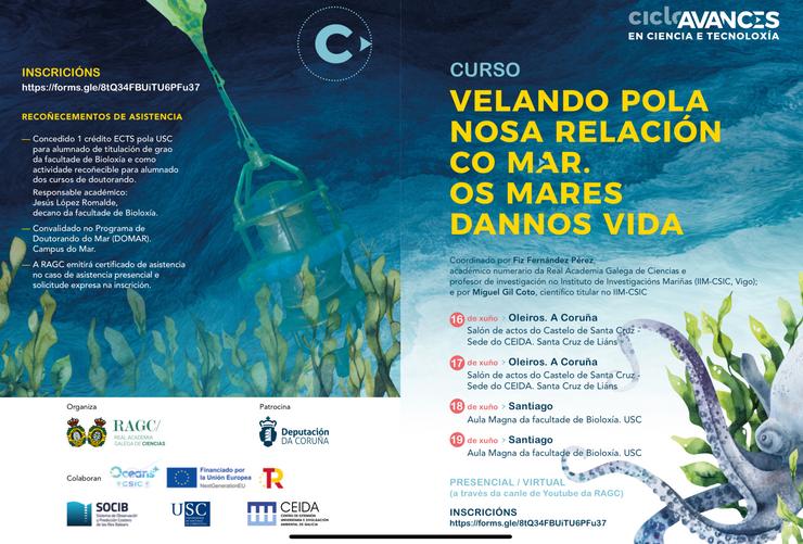 Folleto do ciclo “VELANDO POLA NOSA RELACIÓN CO MAR. OS MARES DANNOS VIDA” 